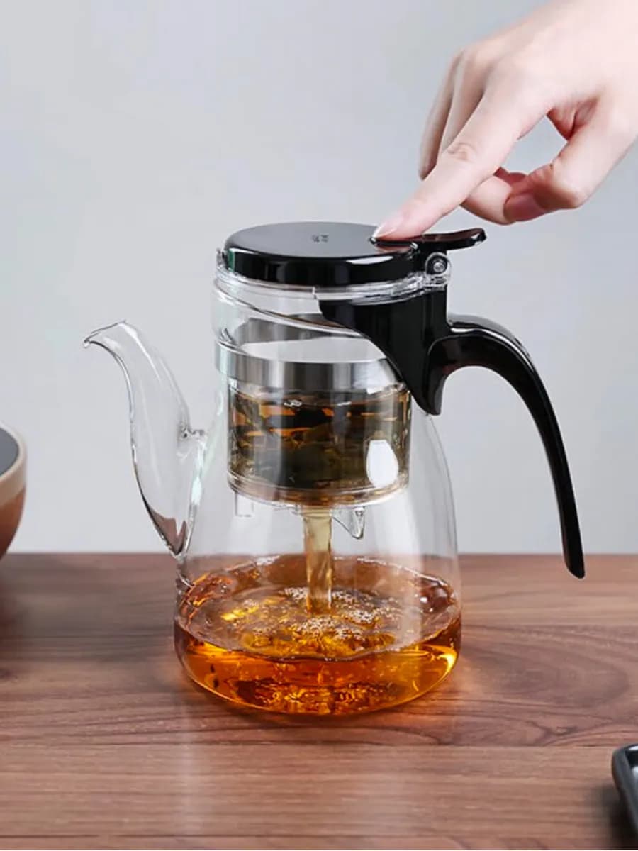 Гунфу с кнопкой, заварочный чайник 900 мл