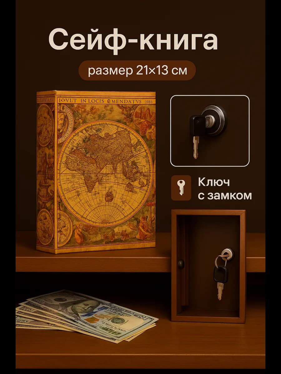 Шкатулка книга сейф для денег