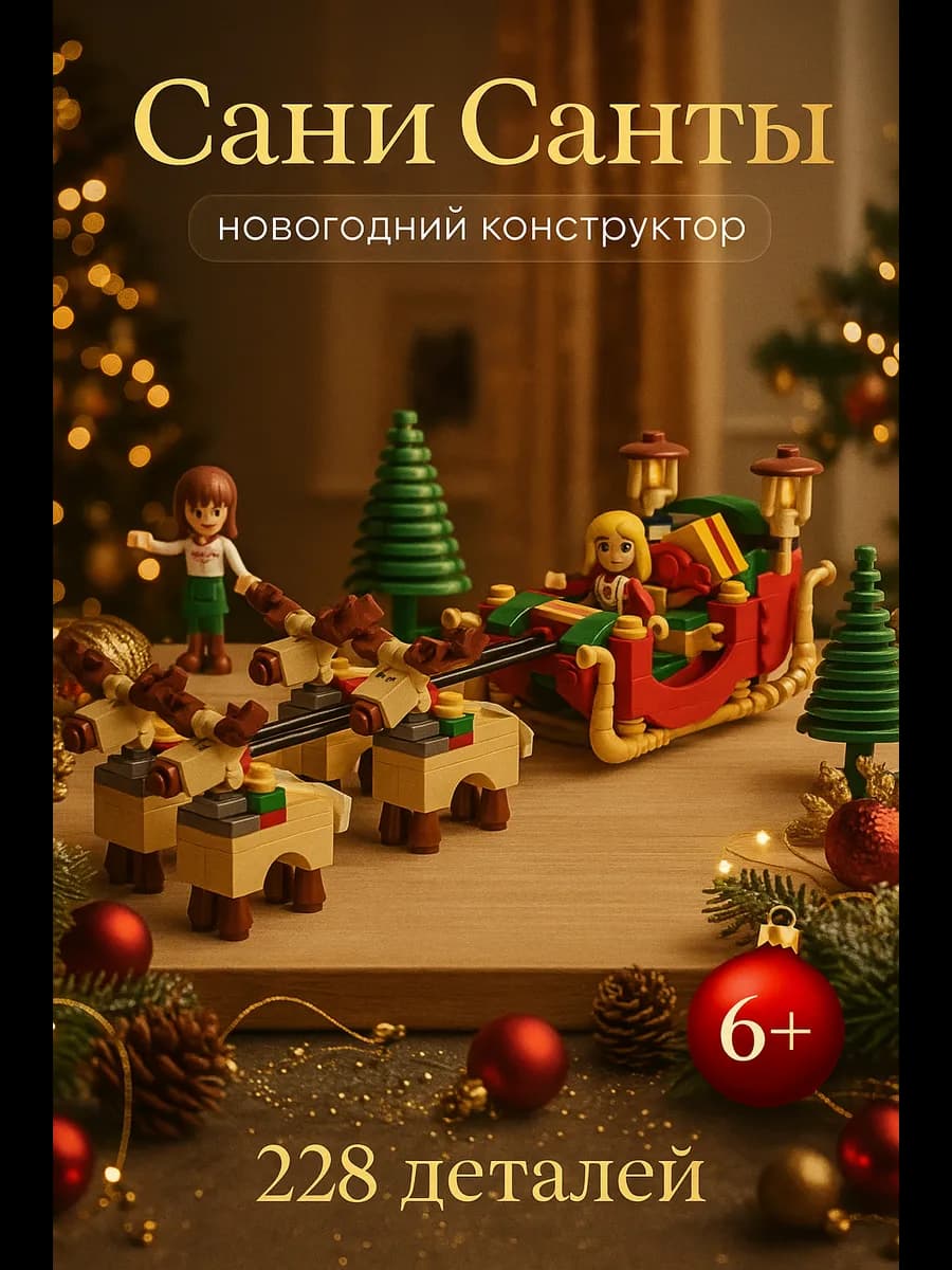 Конструктор новый год "Сани Санты"