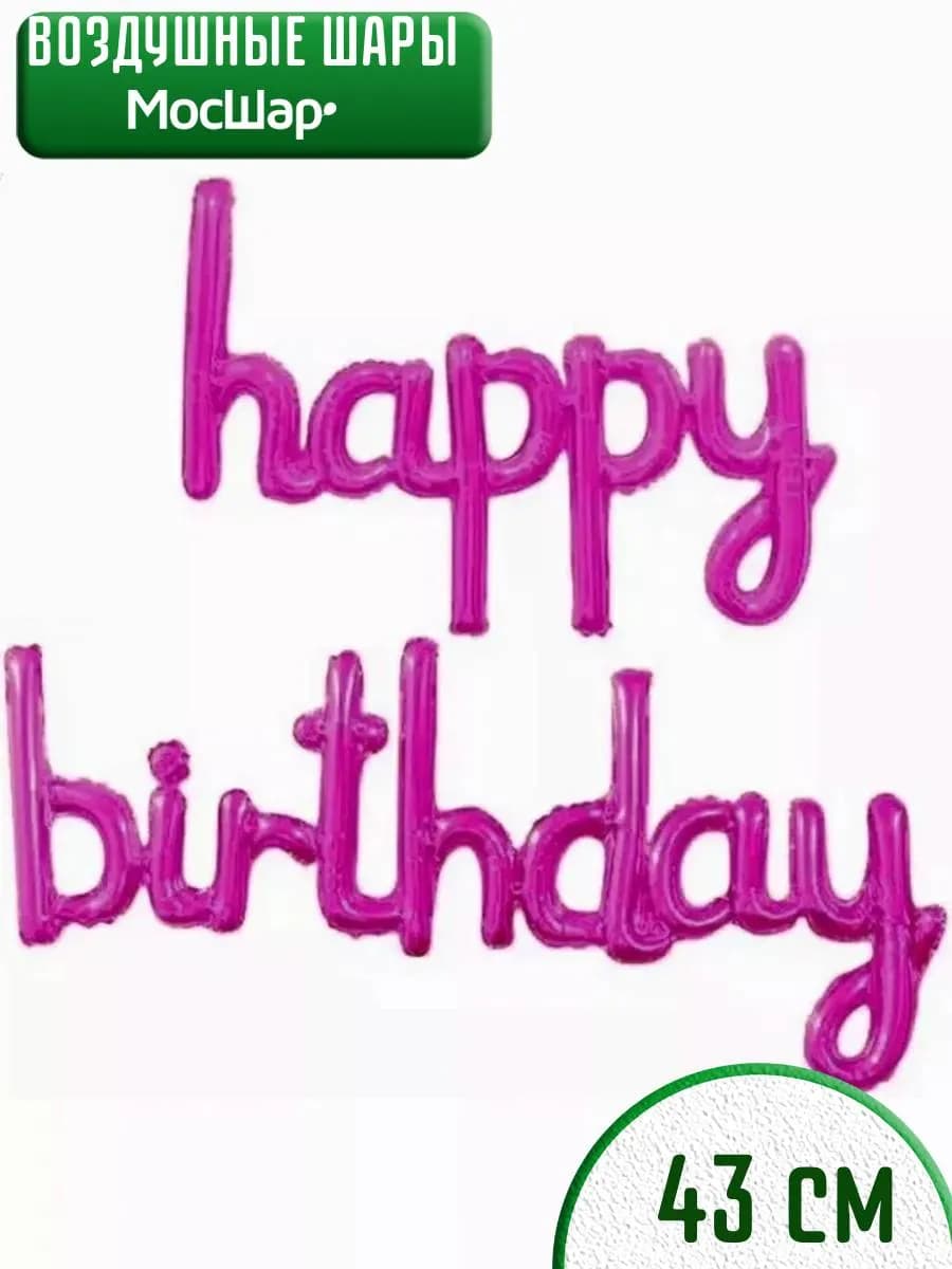Воздушные шары набор Happy Birthday