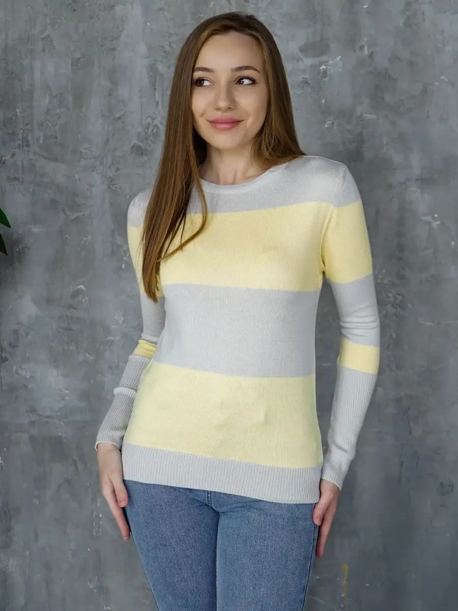 Джемпер в полоску хлопок базовый