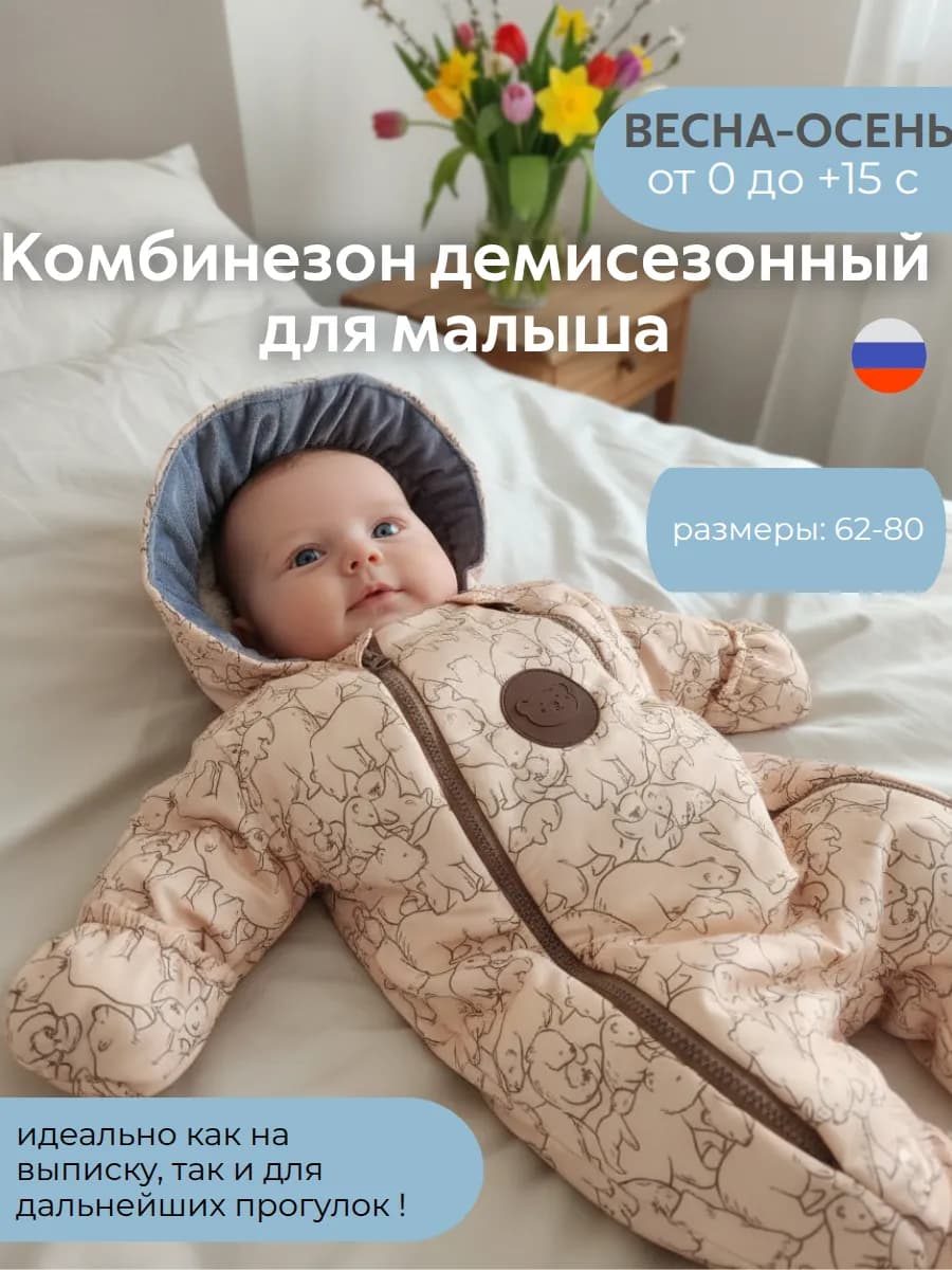 Комбинезон для новорожденных весна