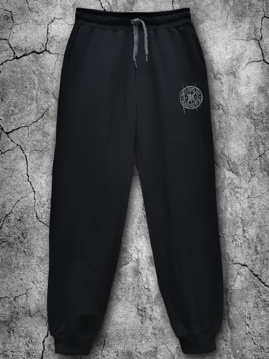 Спортивные штаны мужские черные брюки трикотажные домашние - фото 1