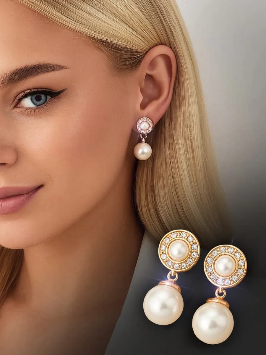 Клипсы на уши. Серьги бижутерия без прокола