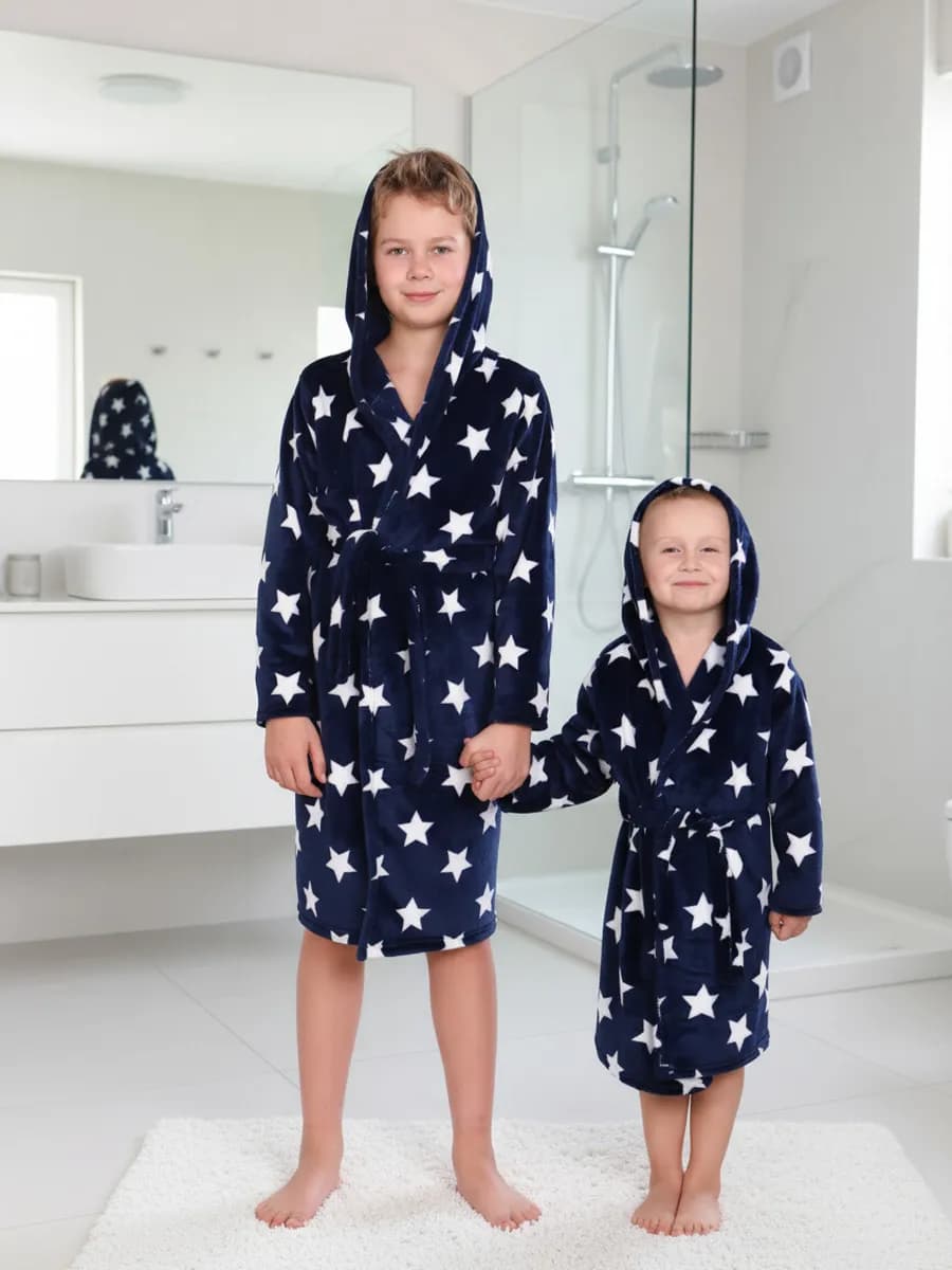 Халат детский домашний банный с капюшоном
