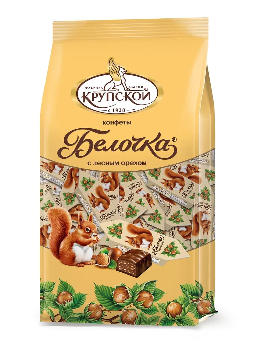 Конфеты "Белочка" с дроблёными орехами, 200 гр