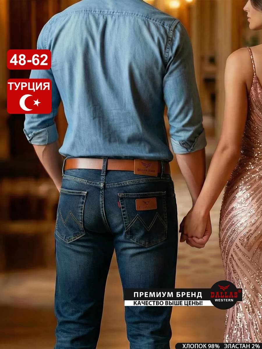 Джинсы прямые классические Турция