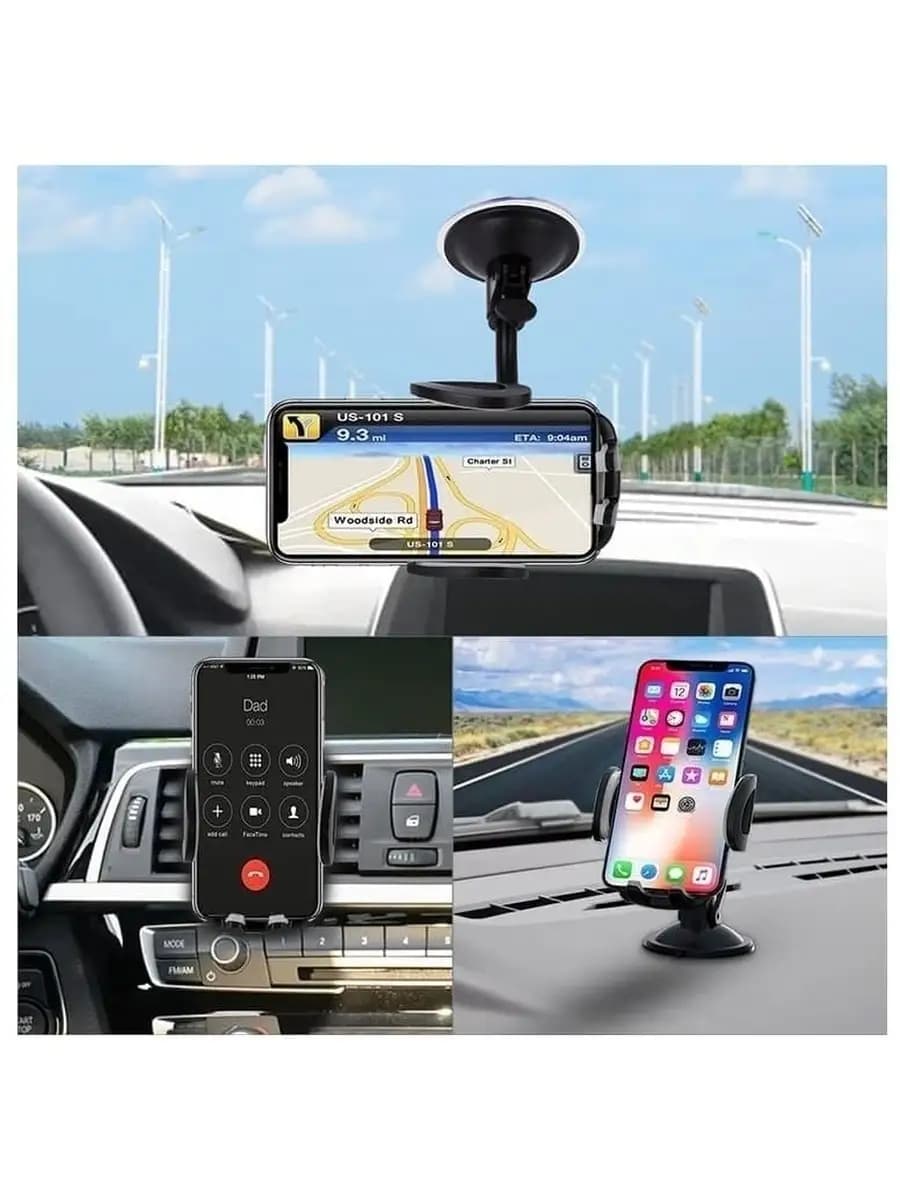 Держатель для телефона в авто автомобильное крепление с прис…