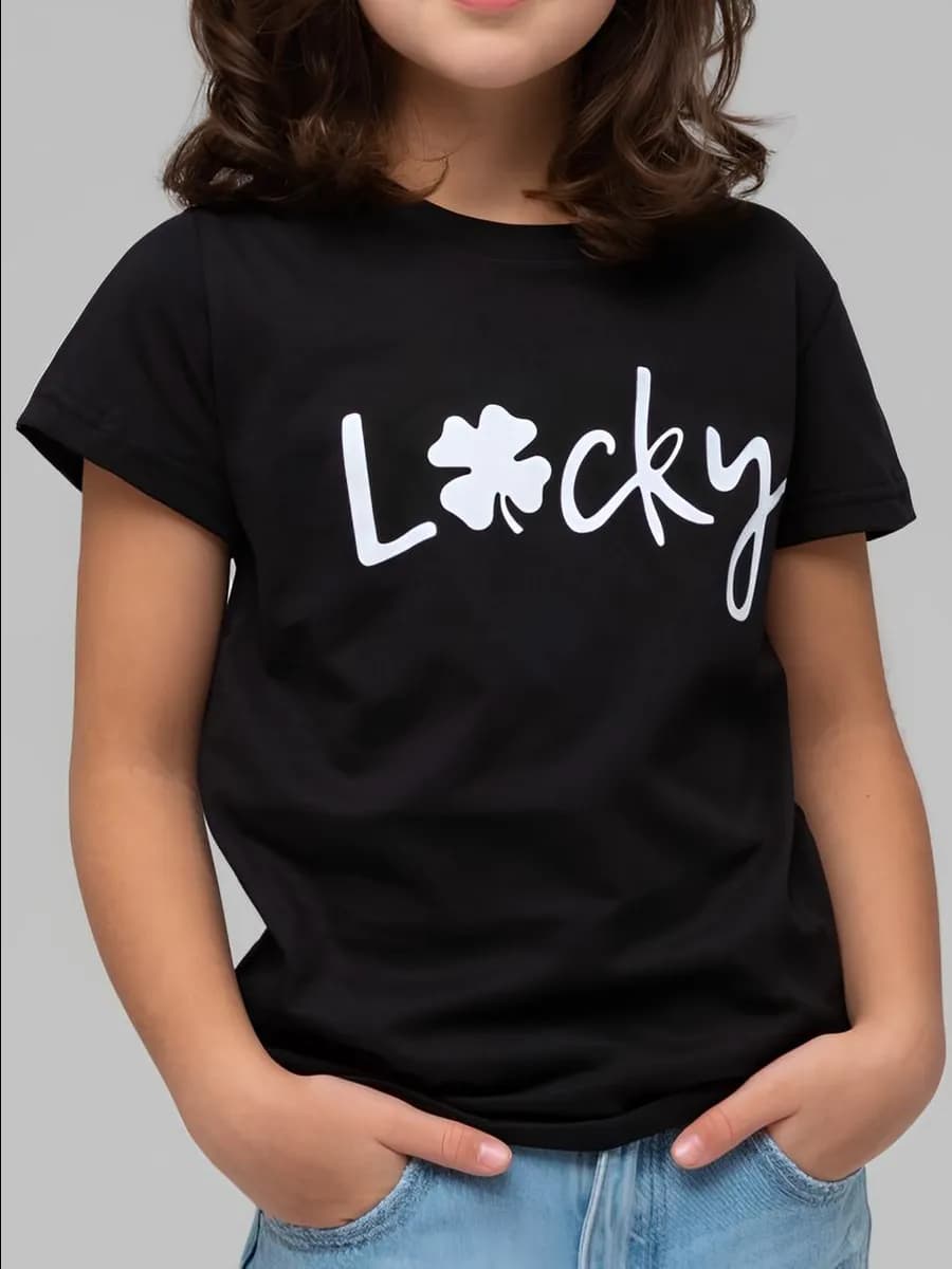 Футболка детская с принтом для подростка из хлопка