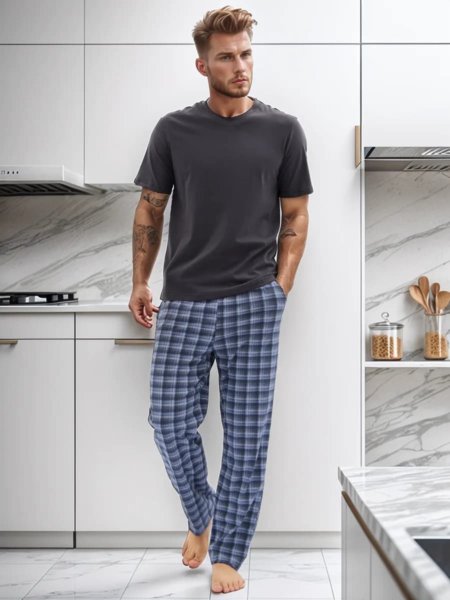 Пижама со штанами костюм для дома больших размеров