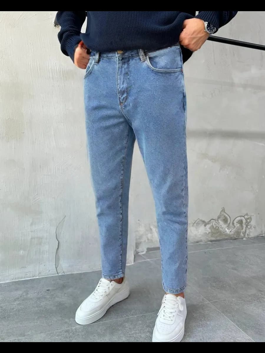 Джинсы мужские бананы широкие прямые