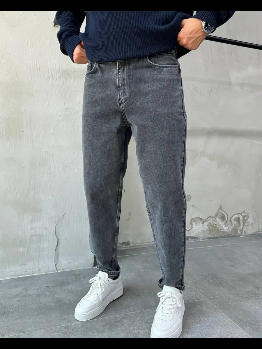 Джинсы мужские бананы широкие прямые