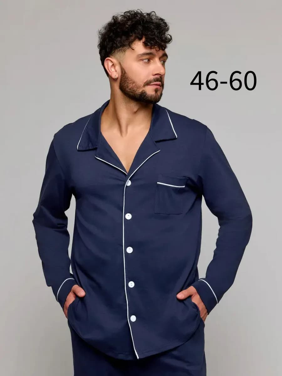 Пижама со штанами и рубашкой хлопок