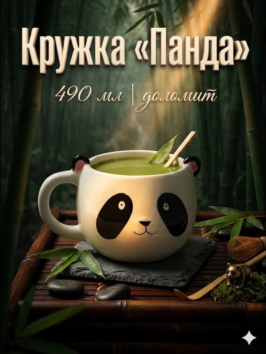Кружка для чая и кофе «Панда» 490 мл подарочная