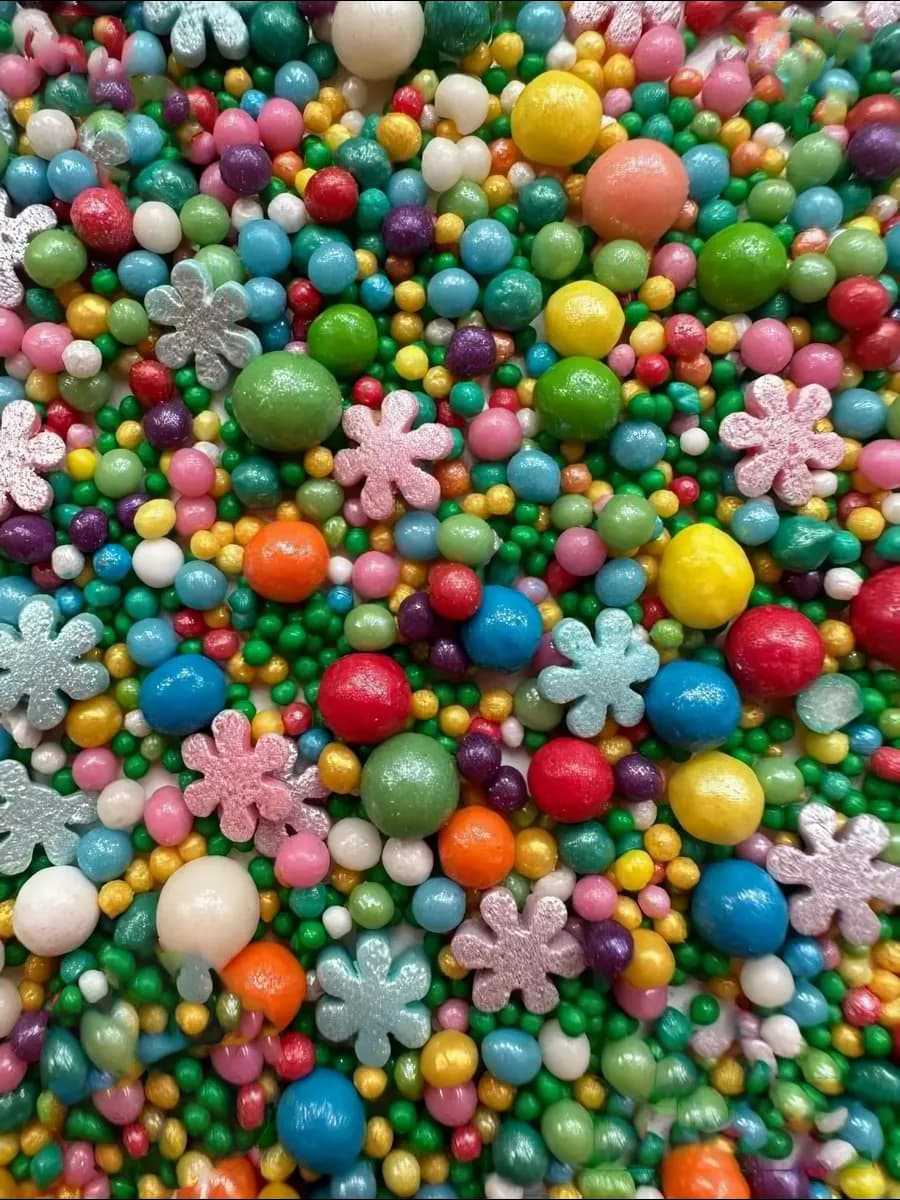 Посыпка кондитерская шарики и звездочки для торта и выпечки