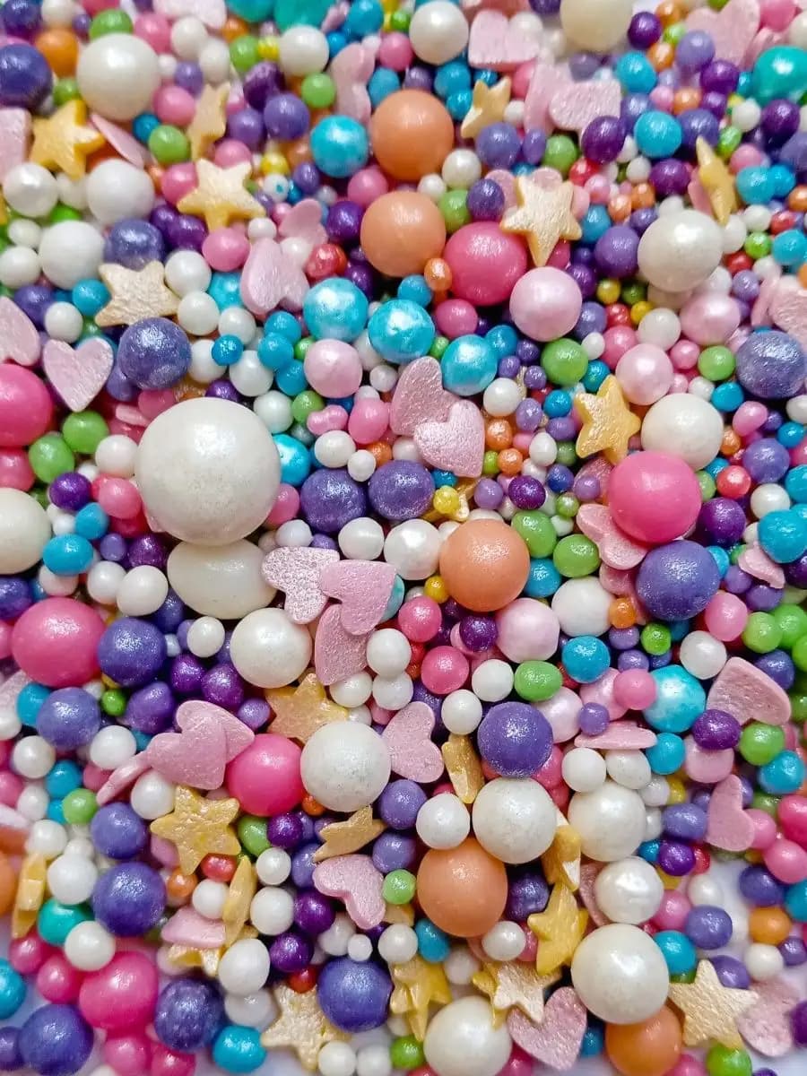 Посыпка кондитерская шарики и сердечки для торта и выпечки