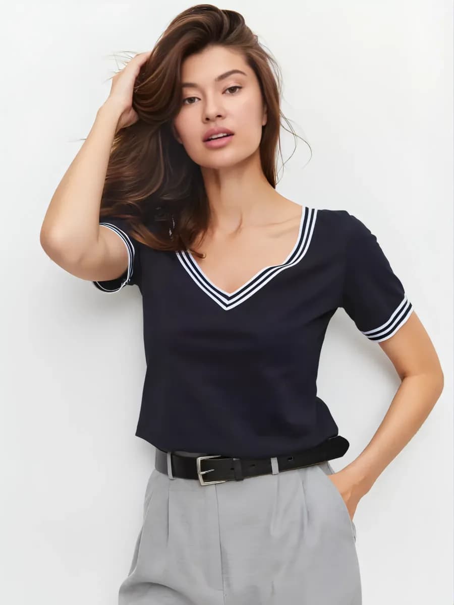 Футболка базовая трикотажная хлопок