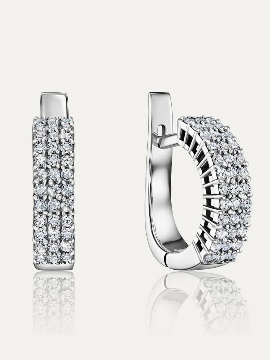 Серьги серебро 925 дорожка