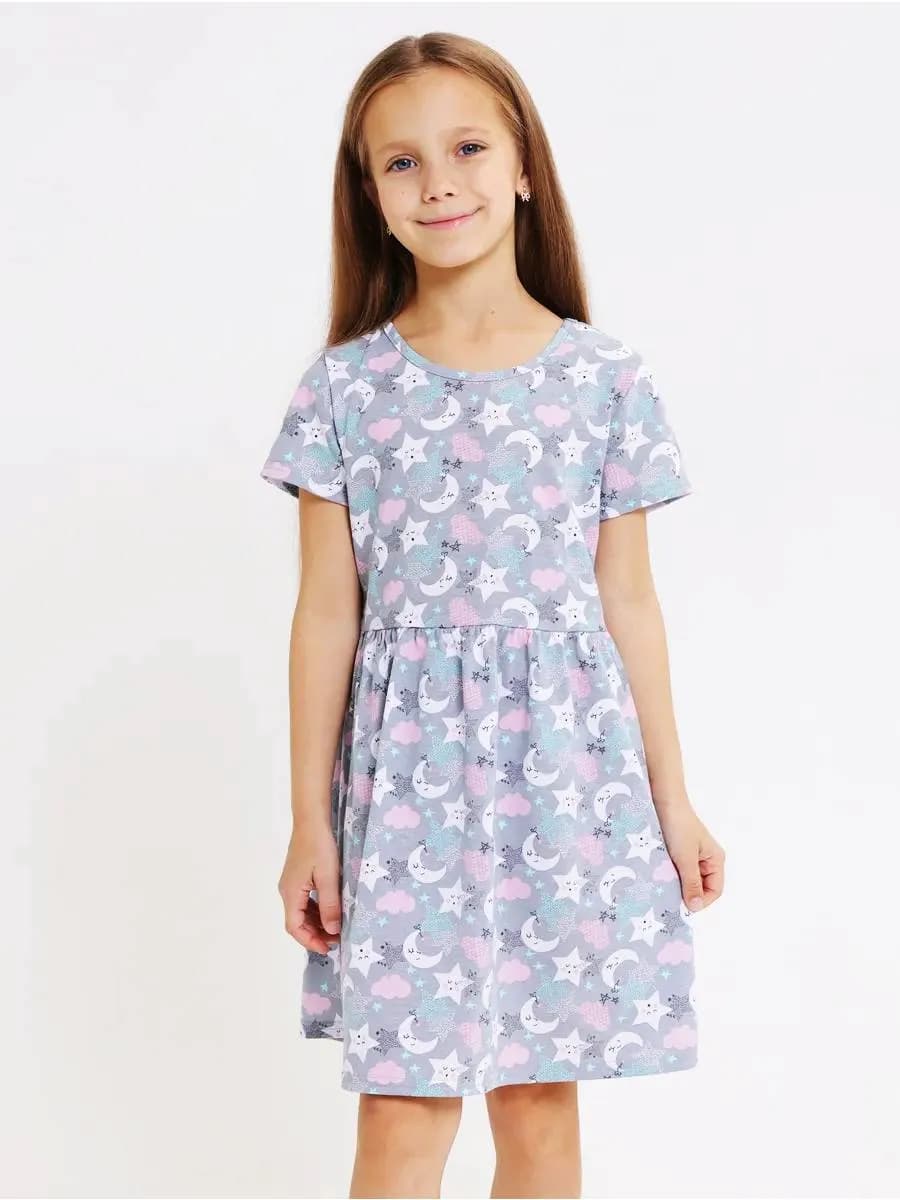 Трикотажное платье для девочки в садик или для дома