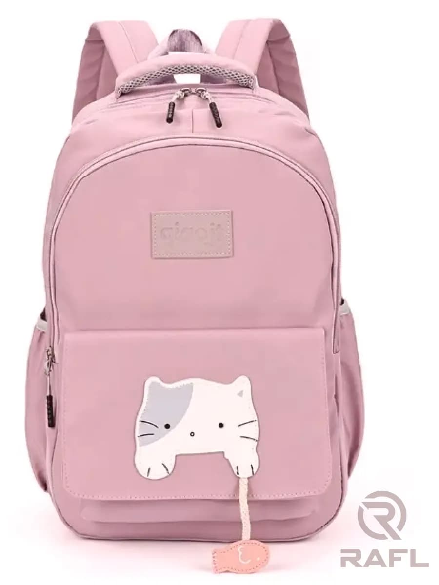 Школьный анатомический рюкзак с рисунком котика