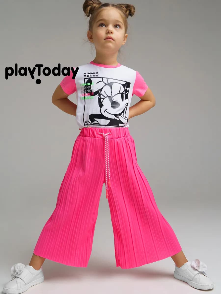 Брюки кюлоты на резинке детские в садик