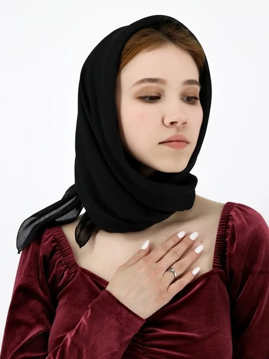 Платок на голову Косынка Шейный Хлопковый Турция 90 90