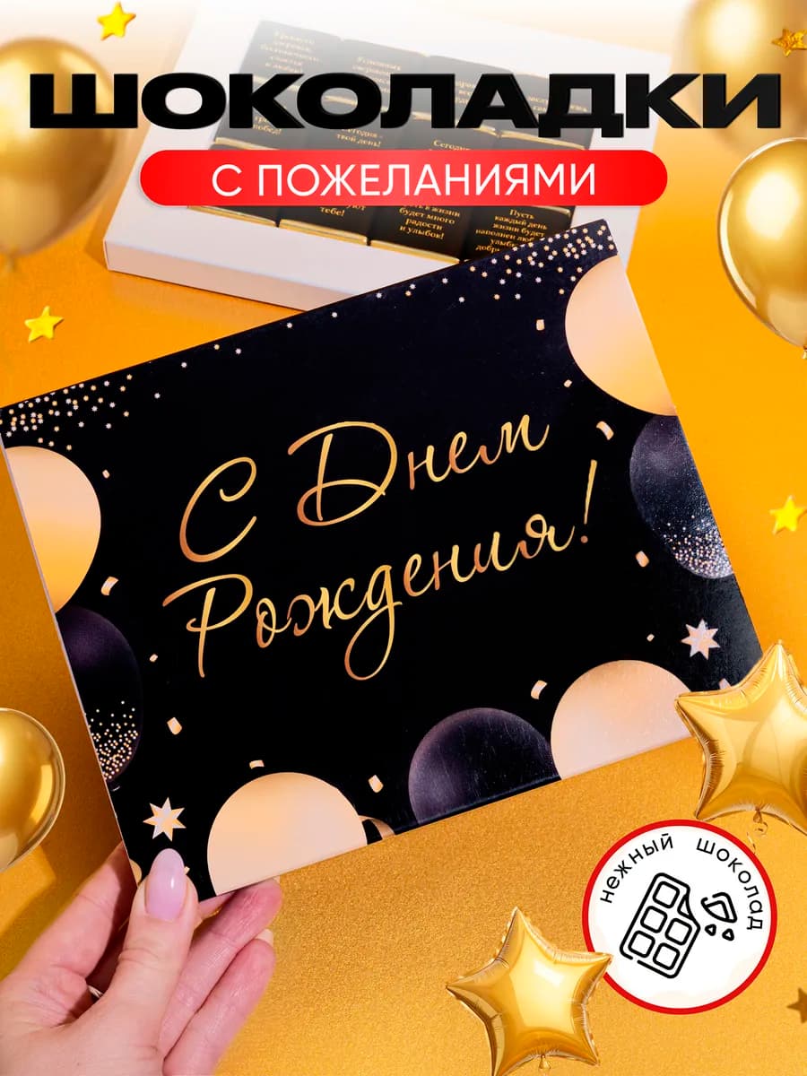 Подарочный набор шоколада на день рождения