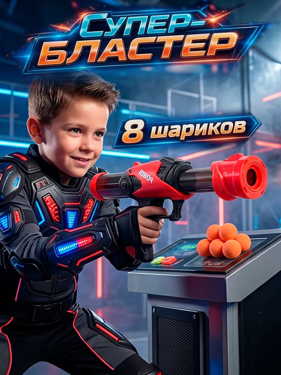 Игрушечное оружие пистолет детский с мягкими пулями шариками