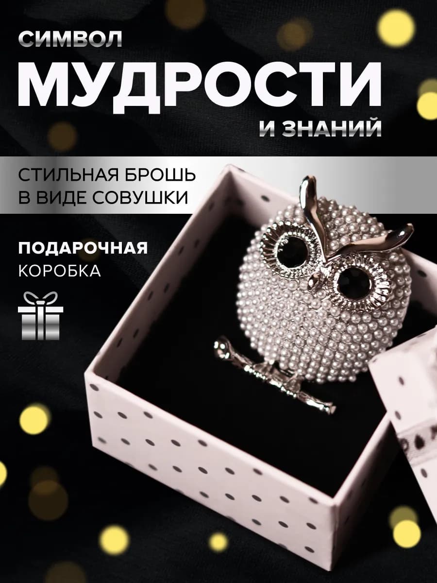 Брошь сова подарок учителю