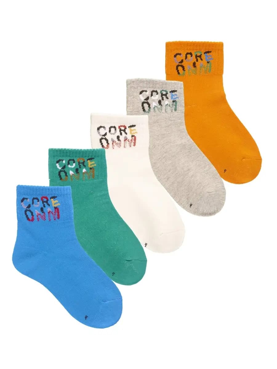 Носки детские высокие с принтом 5 пар