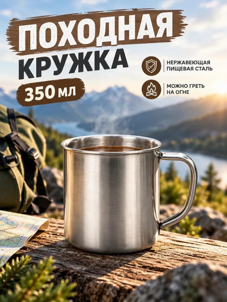 Кружка металлическая 350мл