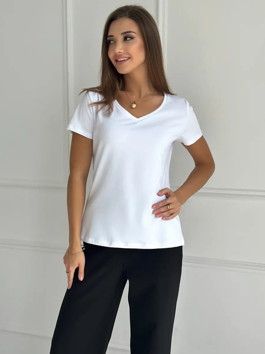 Футболка базовая однотонная хлопок