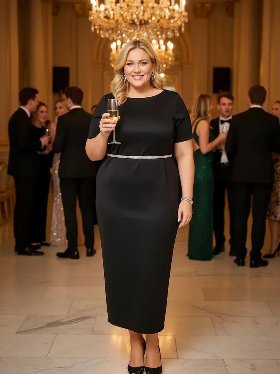 Платье футляр вечернее больших размеров - фото 1