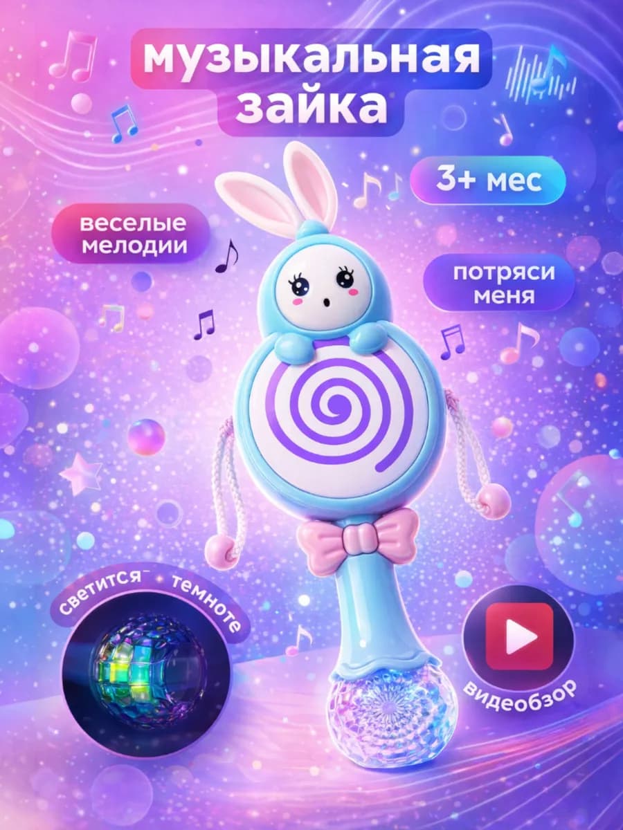 Интерактивная погремушка для новорожденного малыша