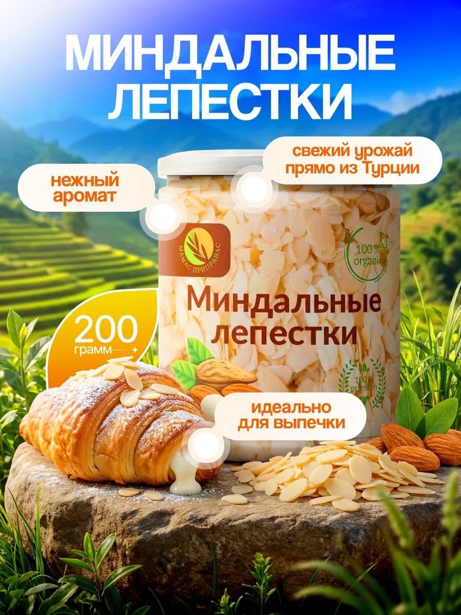 Миндальные лепестки Турция миндаль 200 г посыпка