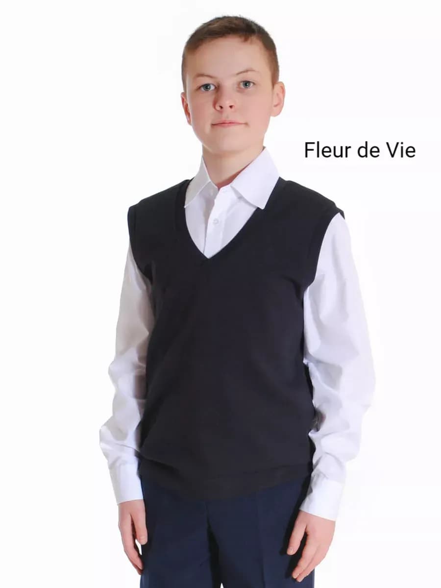 Жилетка школьная трикотажная безрукавка