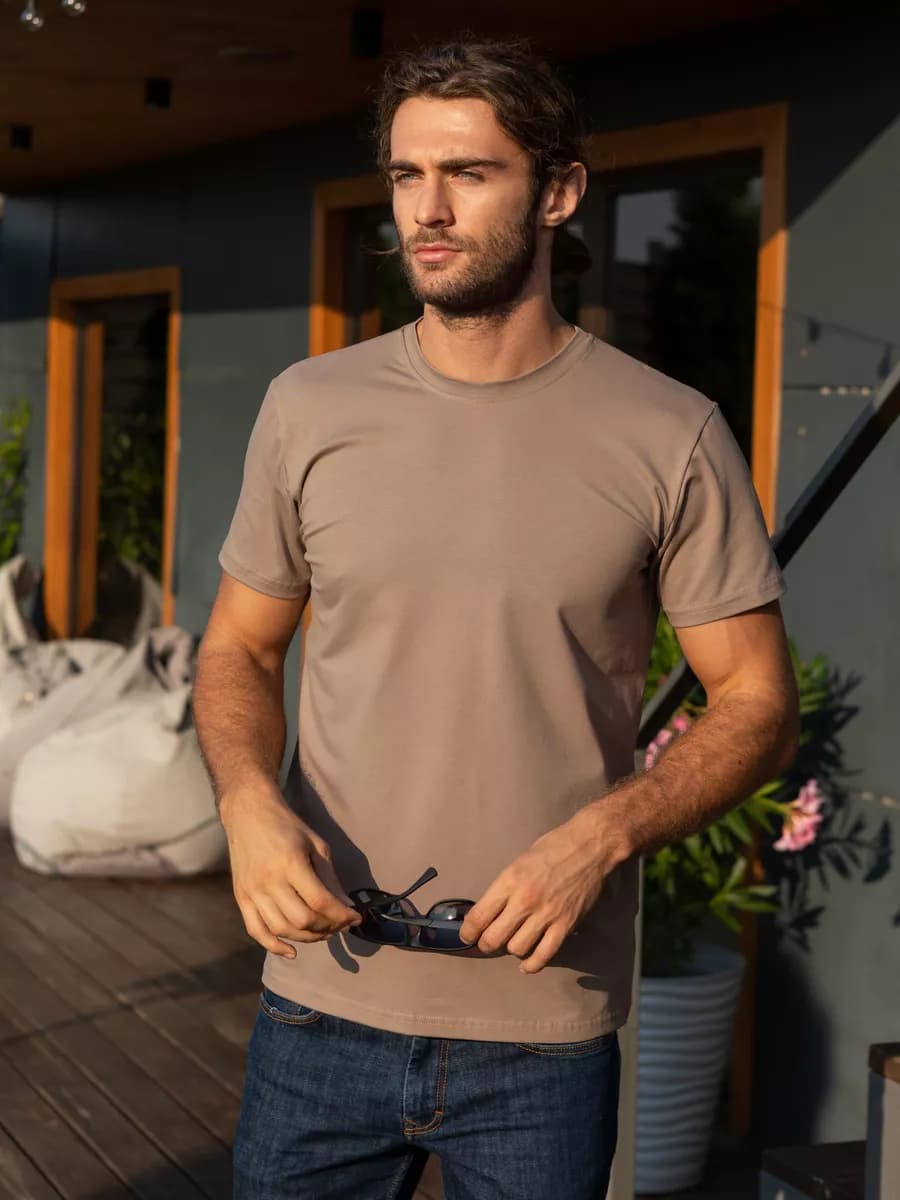 Футболка базовая однотонная хлопок