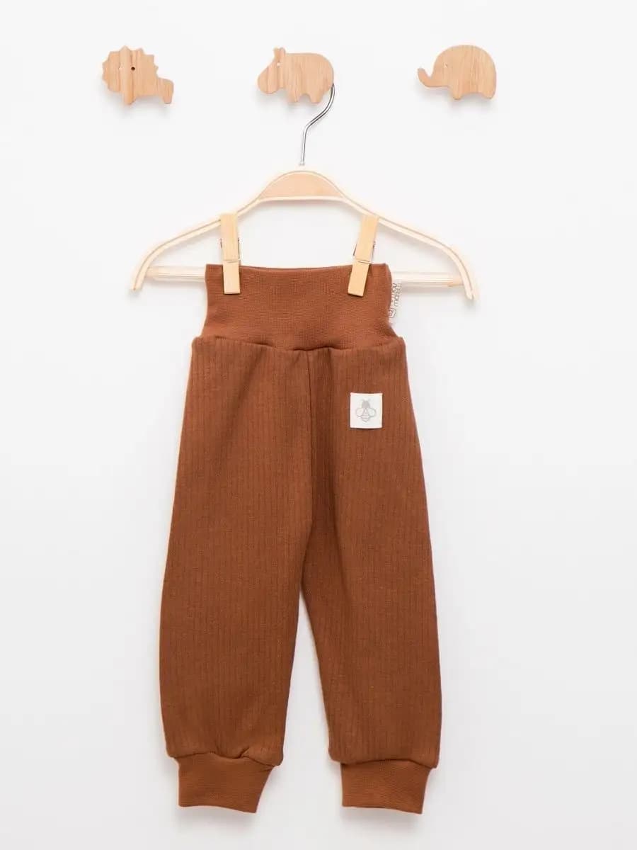 Брюки штанишки для новорожденных лапша коричневые