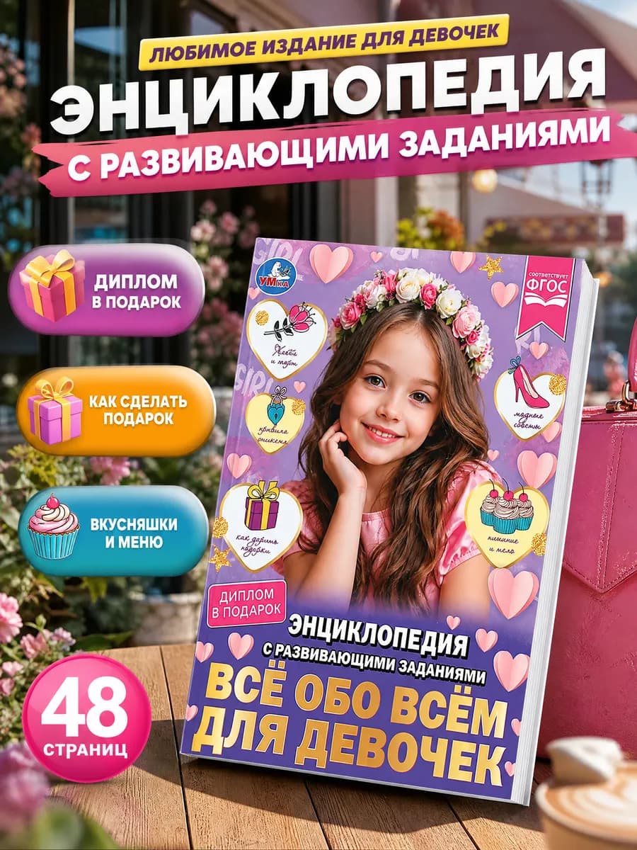 Энциклопедия для детей с заданиями Все обо всем для девочек