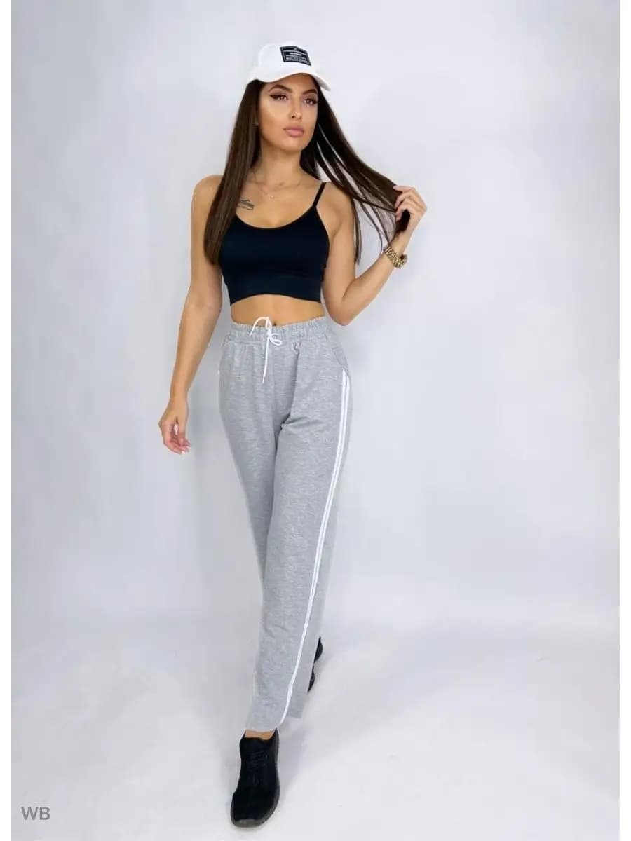 Брюки широкие оверсайз с полосками