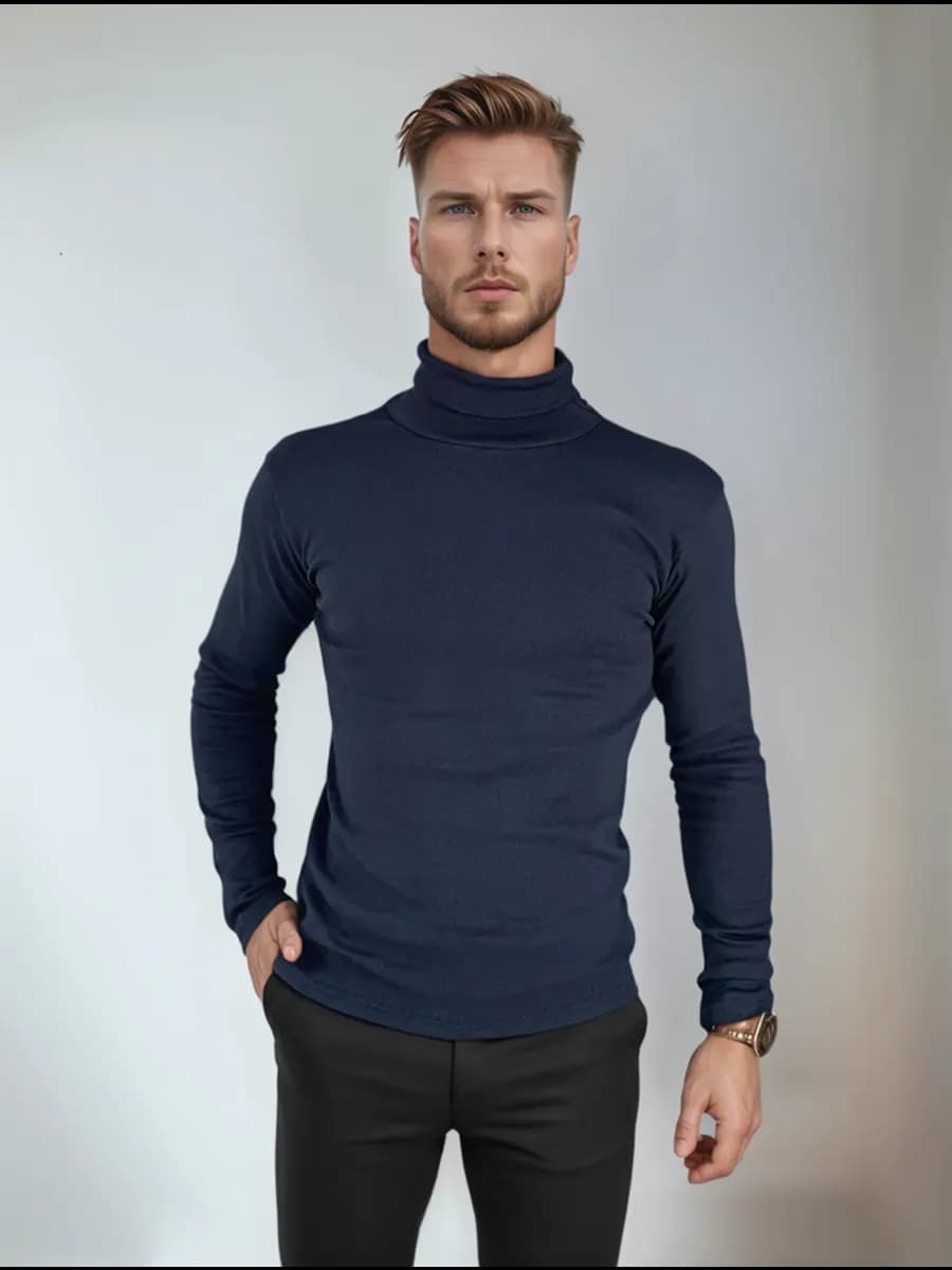 Водолазка с горлом утеплённая с начёсом