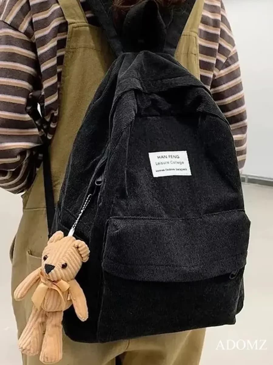 Рюкзак школьный для подростков вельветовый