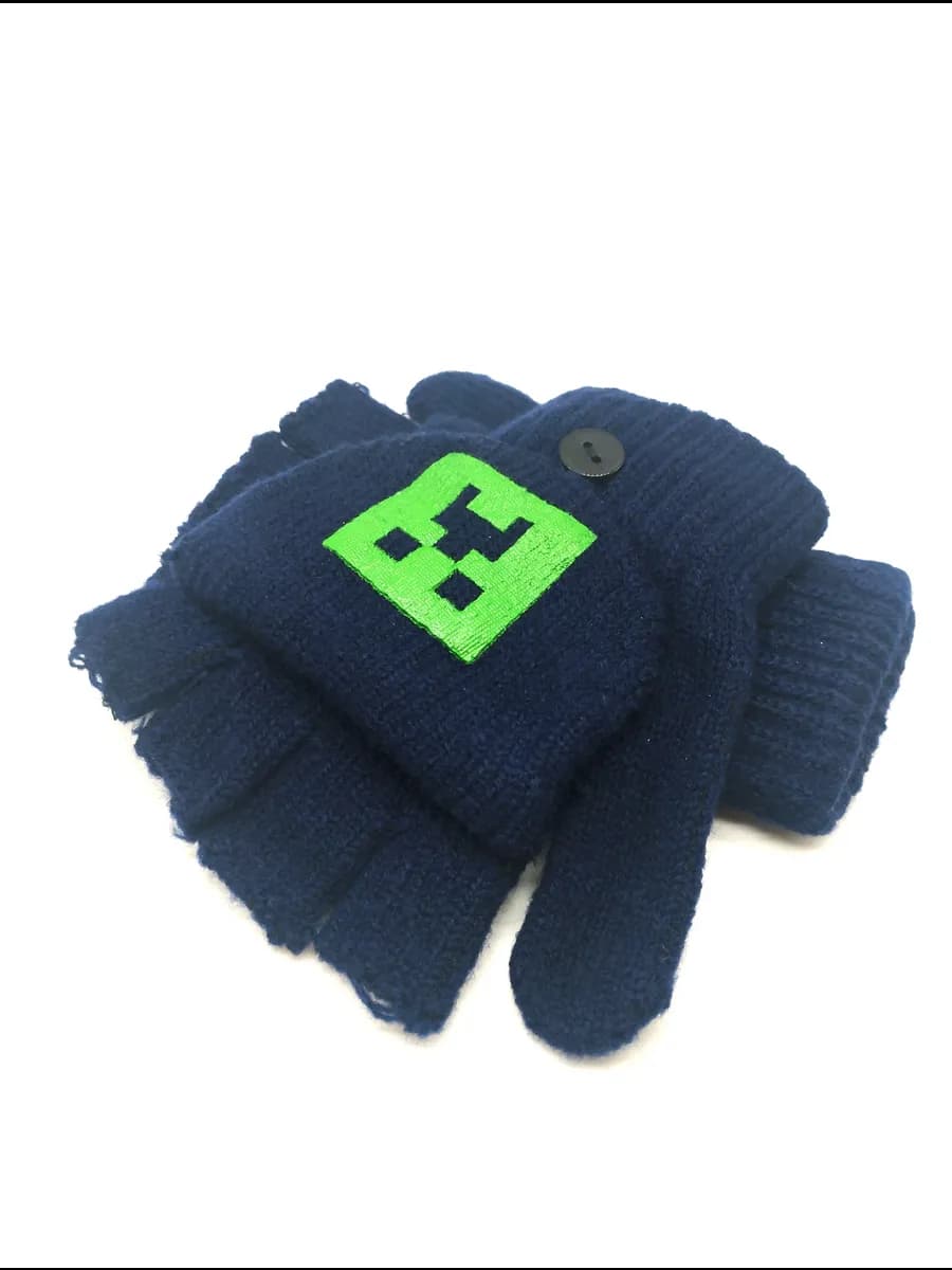 Перчатки + варежки детские шерстяные