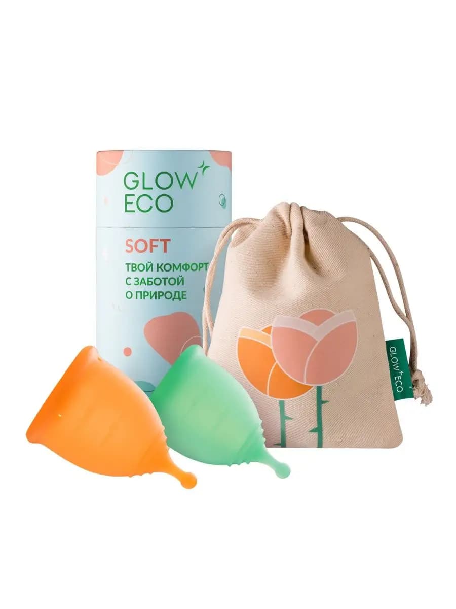 Менструальная чаша для месячных Soft S и M, набор