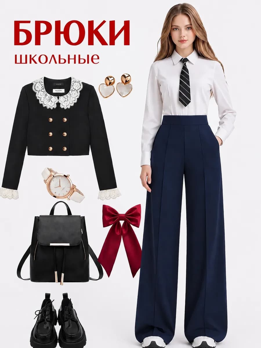 Брюки школьные
