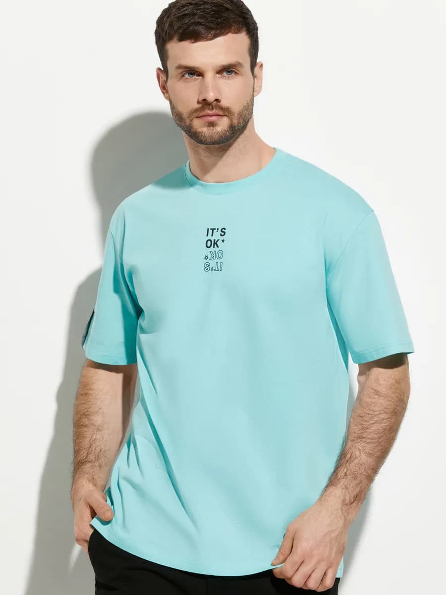 Футболка мужская оверсайз больших размеров с принтом