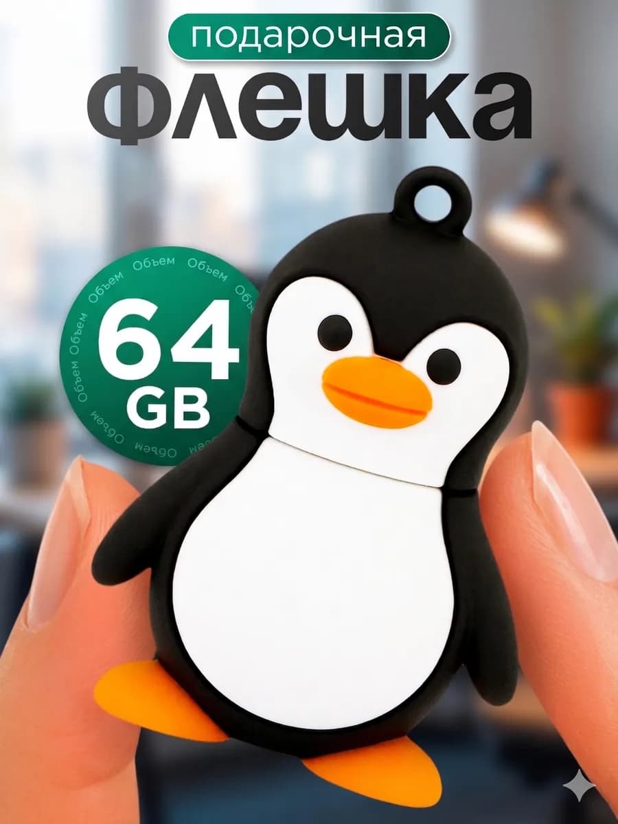 Флешка USB 64 GB подарочная для пк и ноутбука