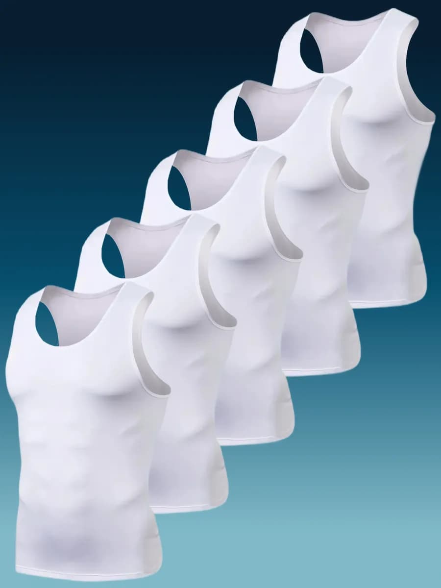 Майка бельевая белая хлопок борцовка 5 шт