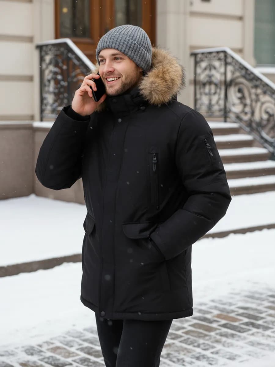 Куртка зимняя аляска с капюшоном парка