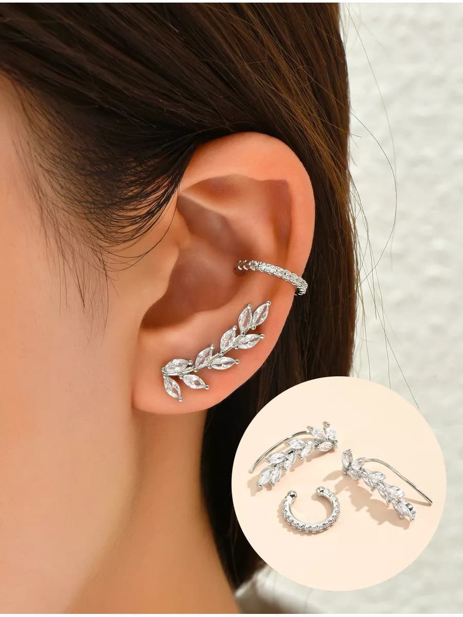 Набор сережек каффа клаймбер бижутерия